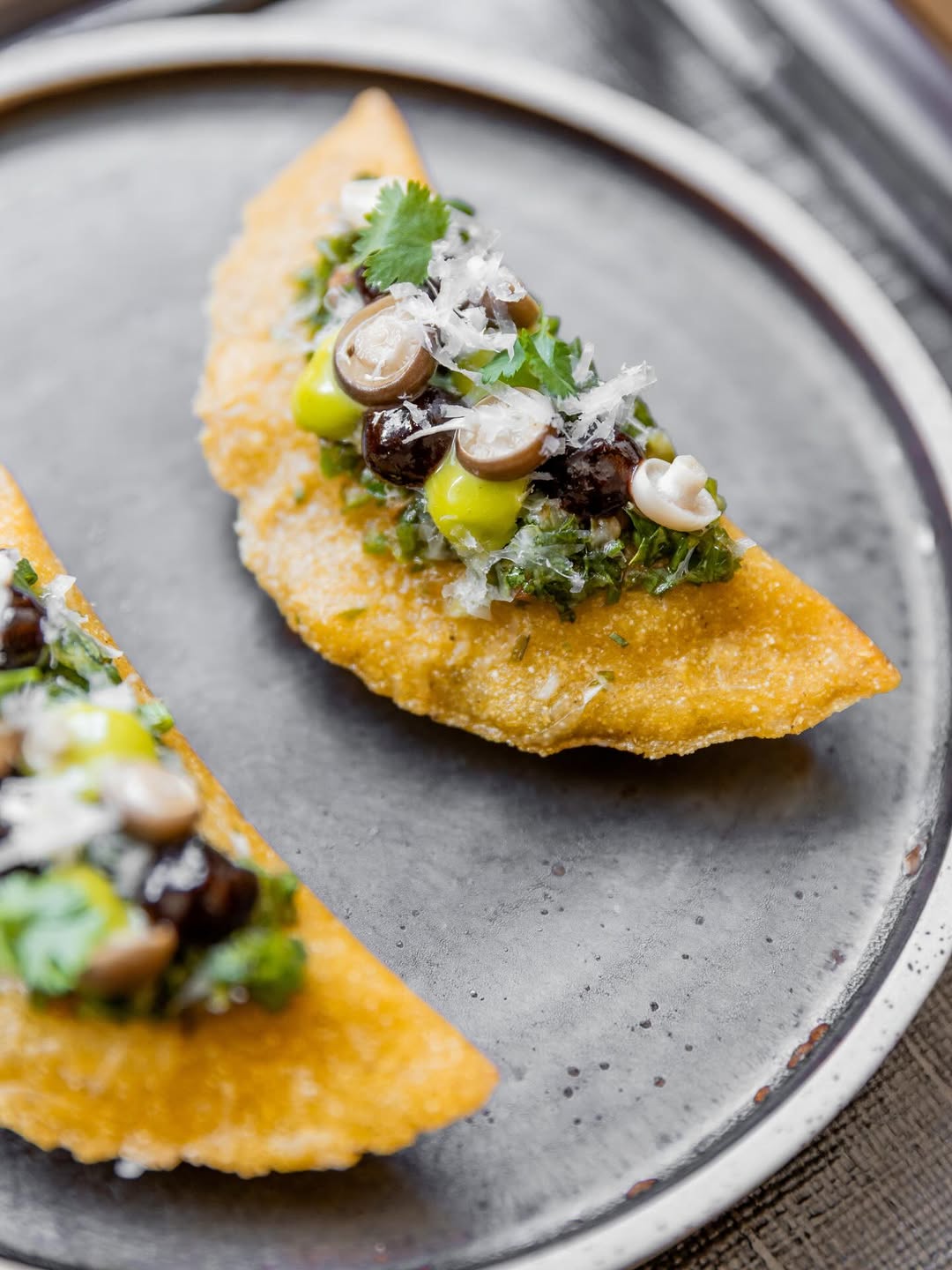 Grilled Oyster Mushrooms — Pickled Shimeji, Herb Aioli, Coconut Cream