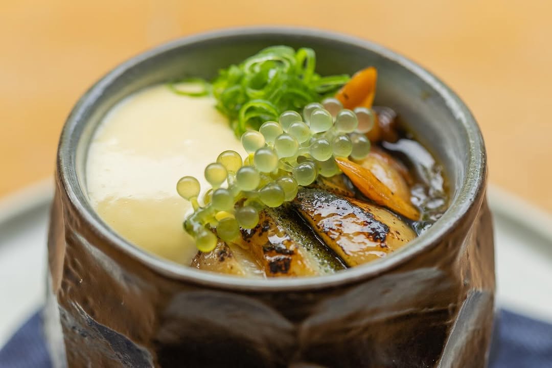 Scallop Chawanmushi plate detail